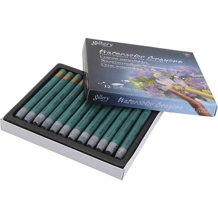 Pastels à la cire aquarellables, petrol (706), 12 pièces/ 1 Pq.