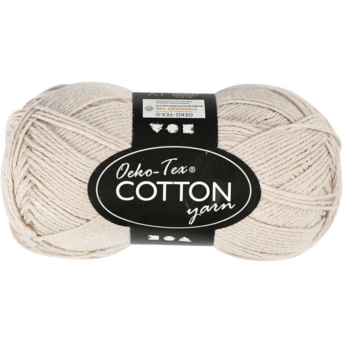 Fil de coton, dim. 8/4, L : 170 M, sable, 50 gr/ 1 boule
