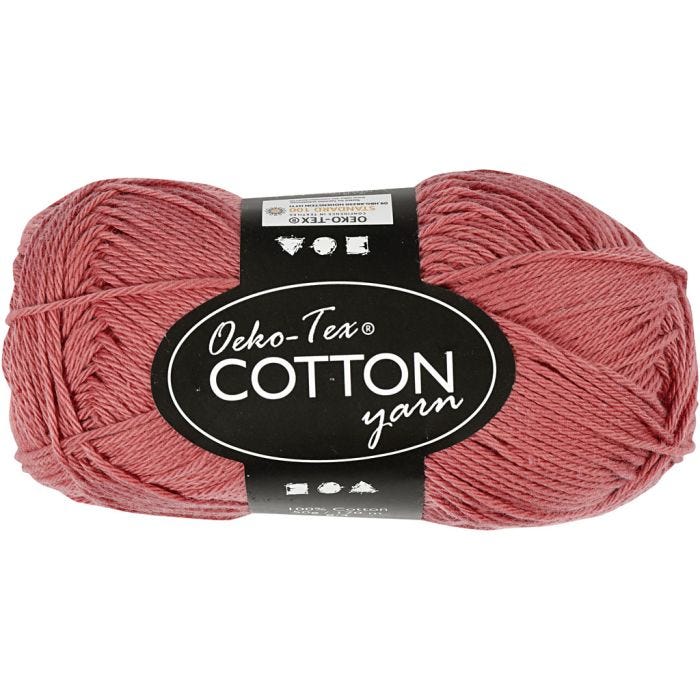 Fil de coton, dim. 8/4, L : 170 M, terre brulée, 50 gr/ 1 boule