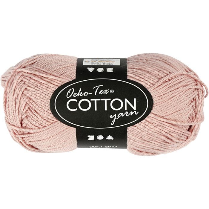 Fil de coton, dim. 8/4, L : 170 M, beige, 50 gr/ 1 boule