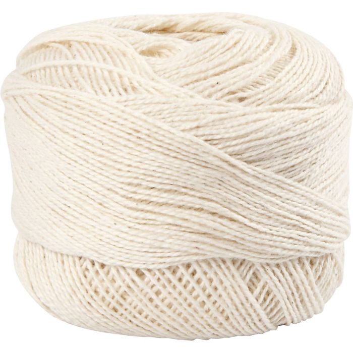 crochet 2-2,5, blanc cassé, 125 m, 20 gr/ 1 boule