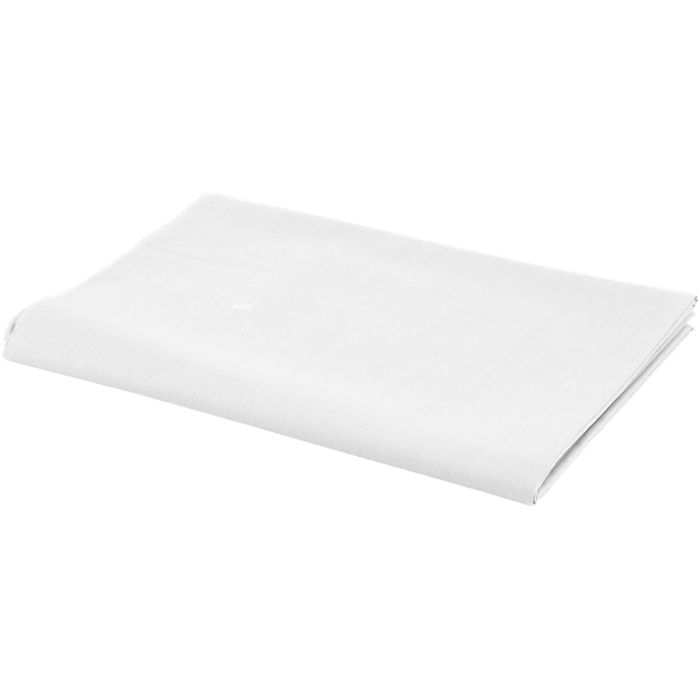 Tissu, L : 145 cm, 140 gr, blanc, 1 par m