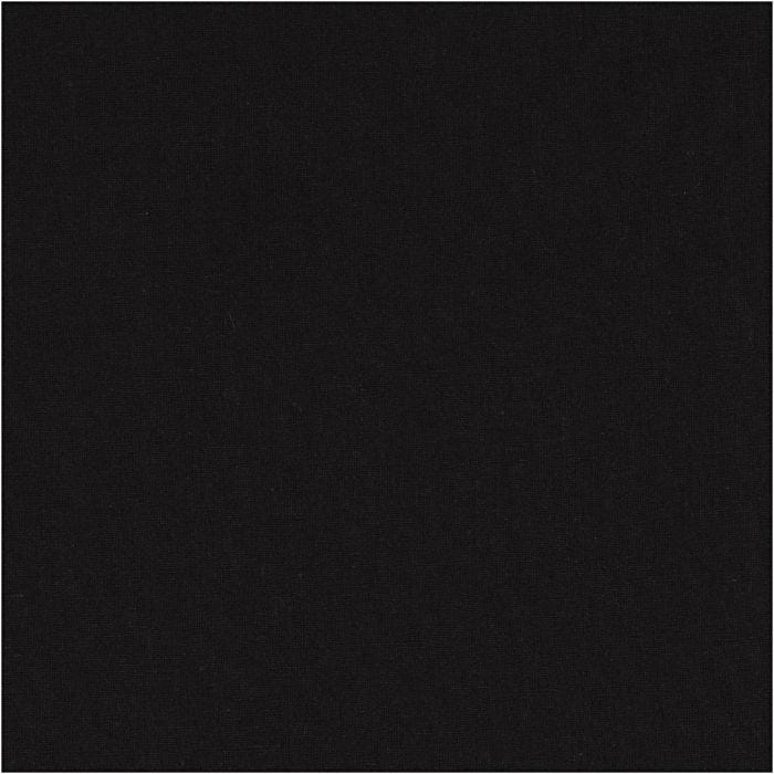 Tissu, L : 145 cm, 140 gr, noir, 2 m/ 1 Pq.