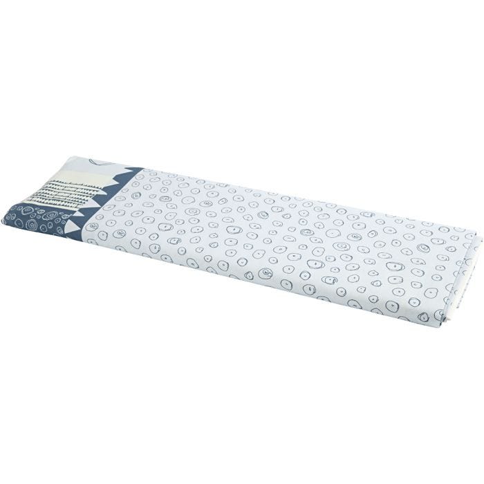 Tissu, L : 145 cm, 140 gr, bleu, 10 m/ 1 rouleau