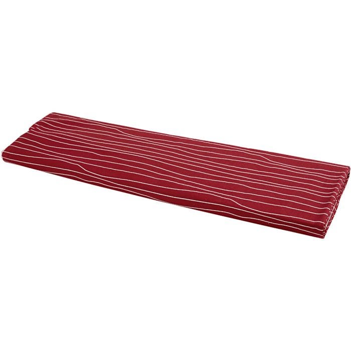 Tissu, L : 145 cm, 140 gr, rouge/blanc, 10 m/ 1 rouleau