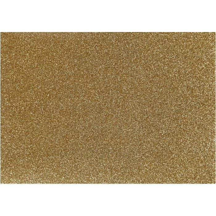 Film à repasser, A5, feuille 148x210 mm, paillettes, or, 1 flles