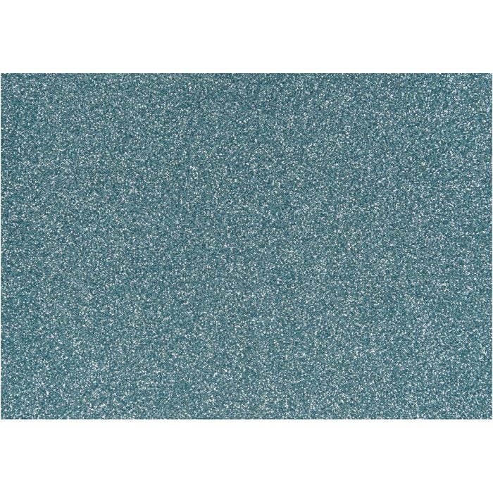 Film à repasser, A5, feuille 148x210 mm, paillettes, bleu clair, 1 flles