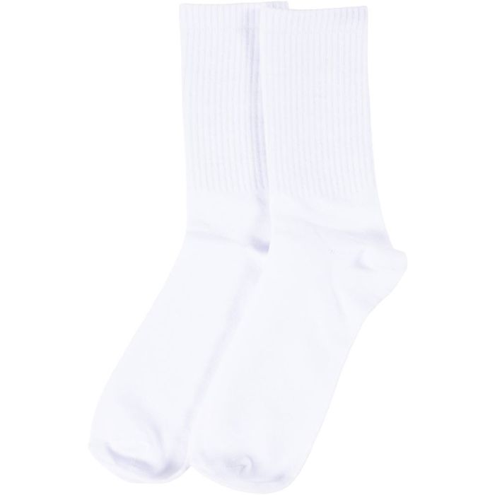 Chaussettes de coton, dim. 39-42, blanc, 1 paire