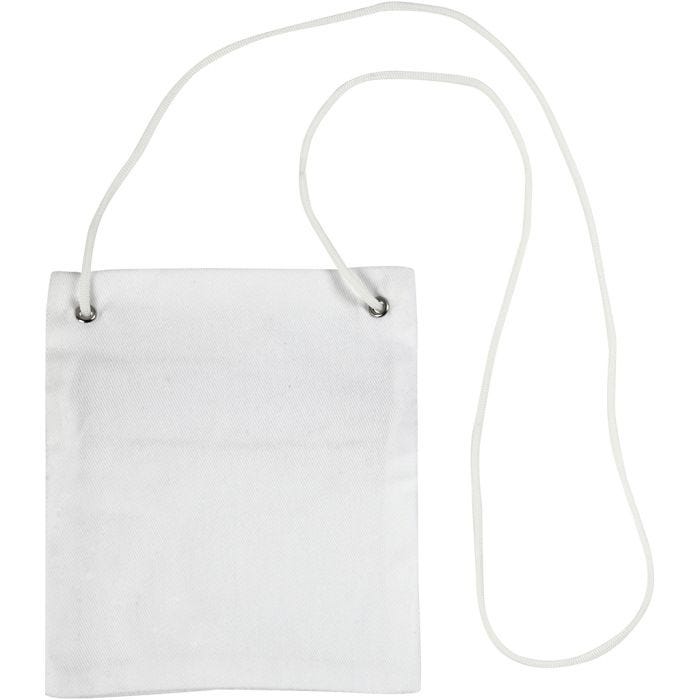 Sachet porte-monnaie, dim. 13x15 cm, 210 gr, blanc, 1 pièce