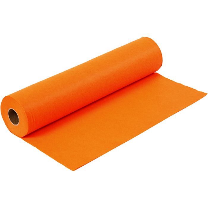Hobbyvilt, B: 45 cm, dikte 1,5-2 mm, 180-200 gr, oranje, 5 m/ 1 rol