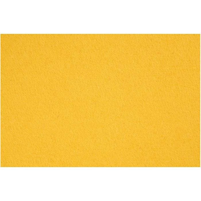 Feutrine synthétique, feuille 42x60 cm, ép. 3 mm, jaune, 1 flles
