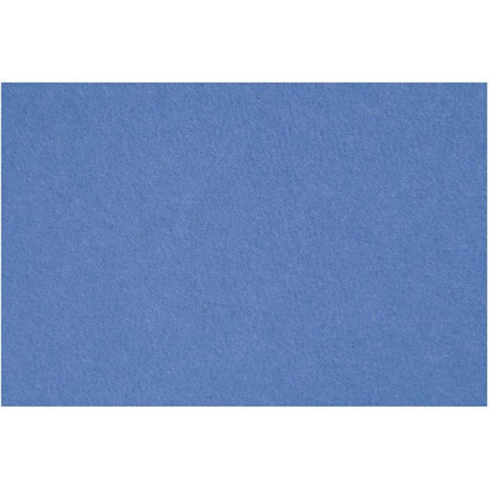 Feutrine synthétique, feuille 42x60 cm, ép. 3 mm, bleu, 1 flles