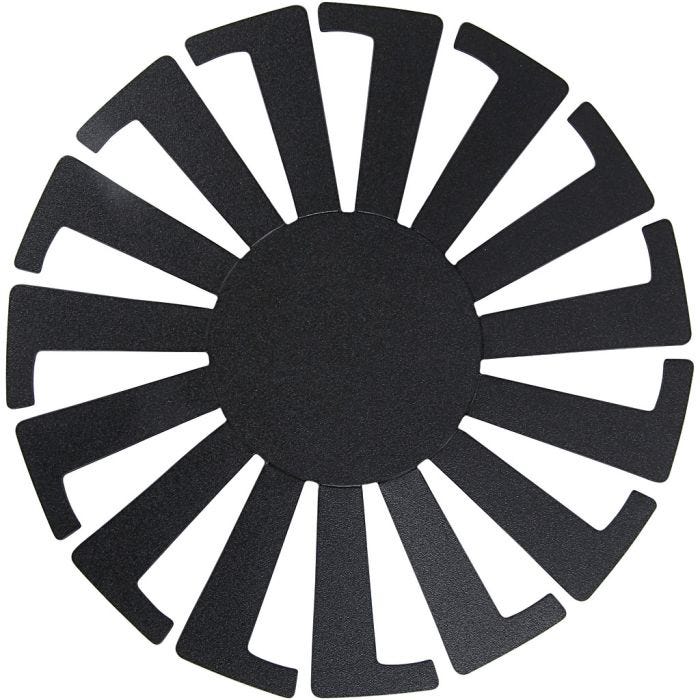 Forme tissage panier, H : 8 cm, d 14 cm, noir, 10 pièces/ 1 Pq.