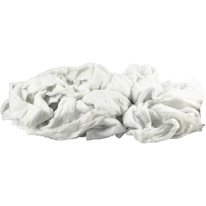 Résidus de ouate polyester, 3 kg/ 1 Pq.