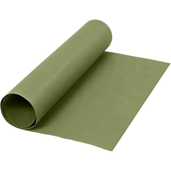Papier imitation cuir, L : 50 cm, unicolor, 350 gr, vert, 1 m/ 1 rouleau