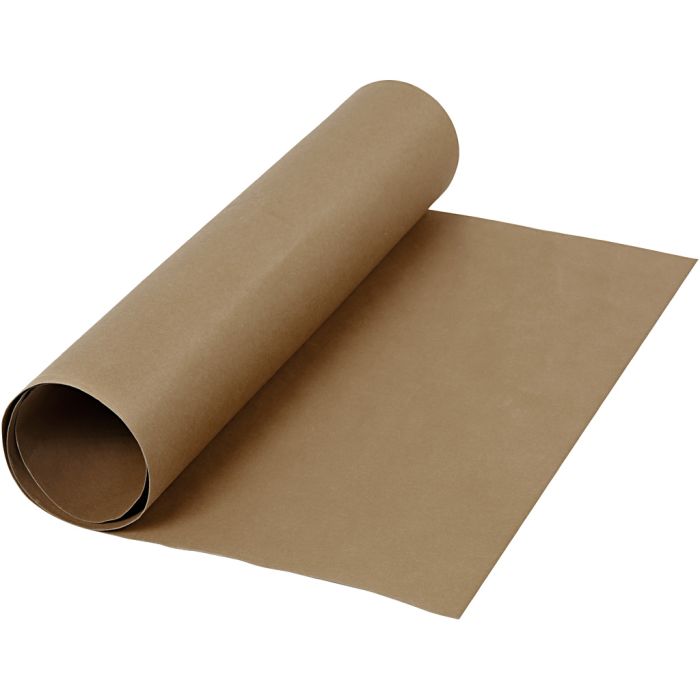 Papier imitation cuir, L : 50 cm, unicolor, 350 gr, brun foncé, 1 m/ 1 rouleau