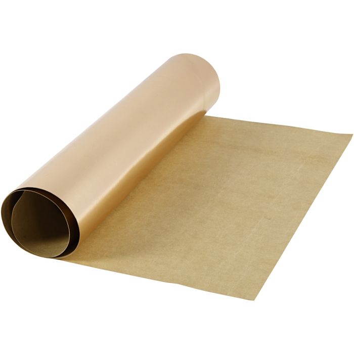 Faux Leather Papier, B: 49 cm, unikleurig,met folie, 350 gr, roze goud, 1 m/ 1 rol