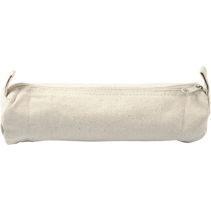 Trousse, L : 20 cm, d 6 cm, 300 gr, naturel clair, 1 pièce