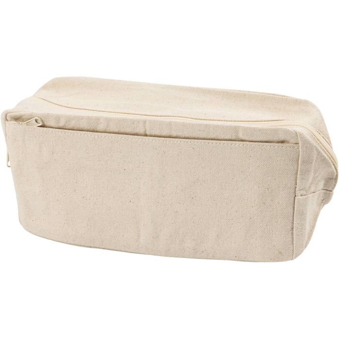 Trousse, Rectangulaire, H : 10 cm, P: 7 cm, L : 23 cm, naturel clair, 1 pièce