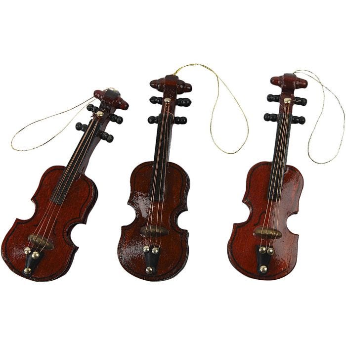 Violon, L : 8 cm, 12 pièces/ 1 Pq.