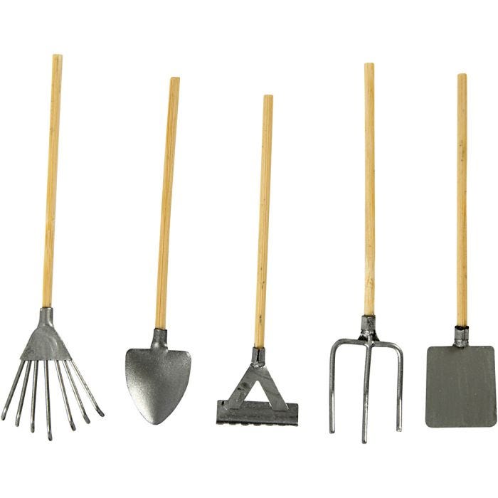 Outils de jardin, L : 11 cm, 5 pièces/ 1 Pq.