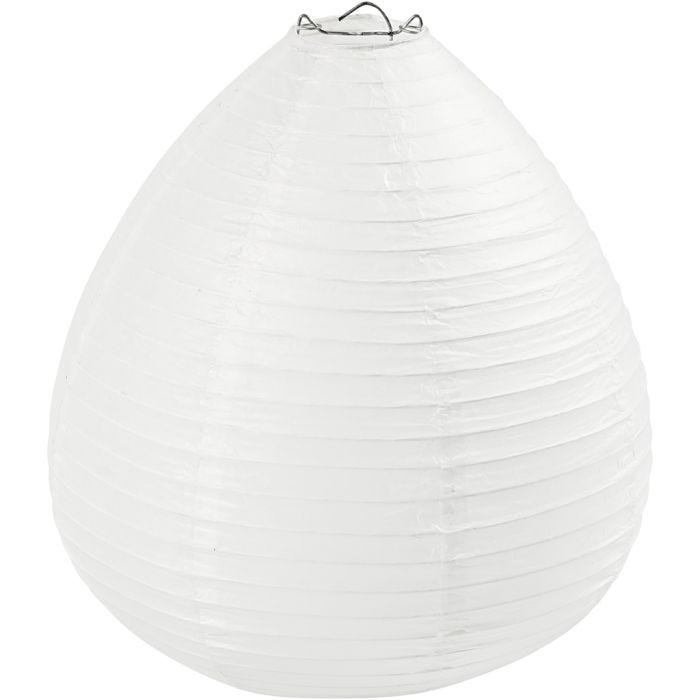 Abat-jour en papier, Goutte, 27 cm, 25 cm, blanc, 1 pièce