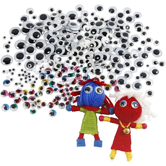 Yeux Mobiles, d 4-20 mm, 1700 pièces/ 1 Pq.