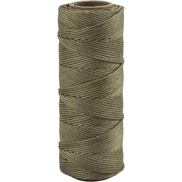 Fil de bambou, ép. 1 mm, brun olive, 65 m/ 1 rouleau