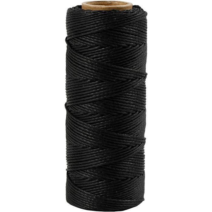 Fil de bambou, ép. 1 mm, noir, 65 m/ 1 rouleau