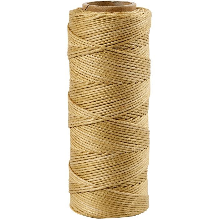 Fil de bambou, ép. 1 mm, or, 65 m/ 1 rouleau