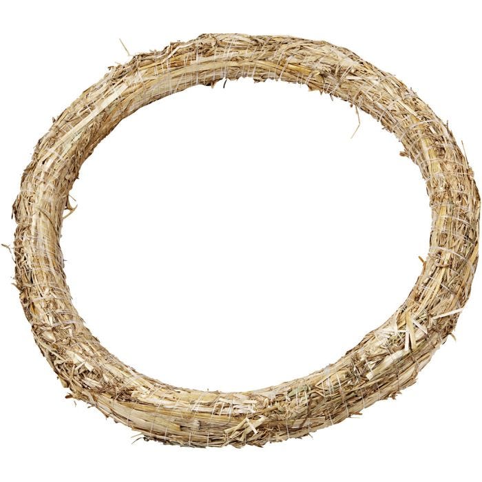 Couronne en paille, d 35 cm, ép. 3 cm, 1 pièce