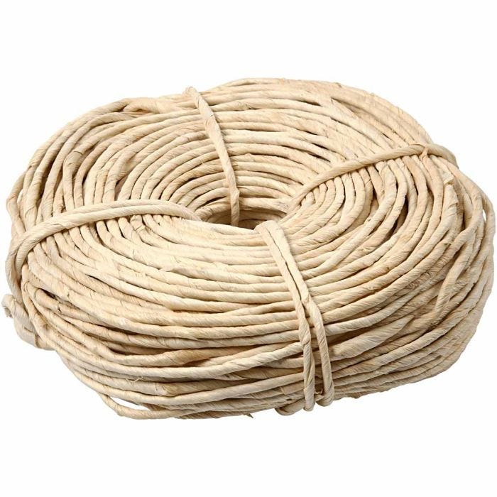 Corde de maïs, L : 3,5-4 mm, naturel, 500 gr/ 1 boule