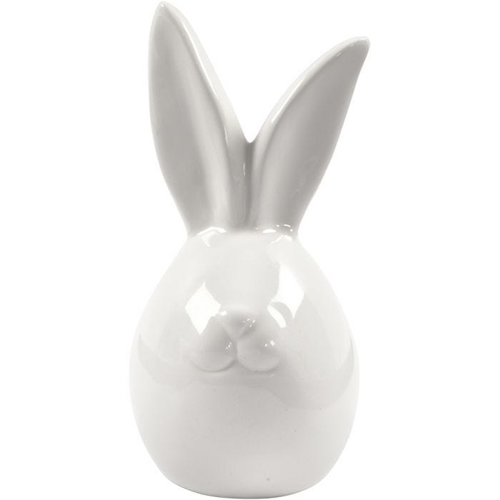 Lapin, H : 11,4 cm, d 5,5 cm, blanc, 12 pièces/ 1 Pq.