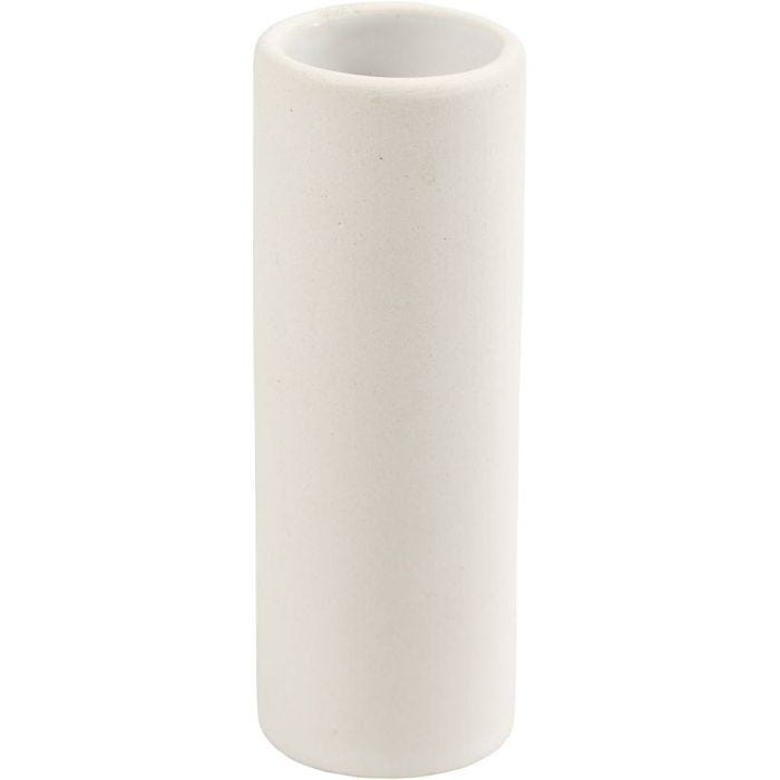 Vase, H : 11 cm, d 4 cm, blanc, 1 pièce