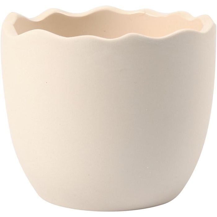Coquille d'oeuf, H : 6,3 cm, d 7,5 cm, blanc, 24 pièces/ 1 Pq.
