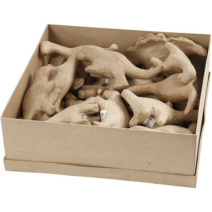 Dinosaures, H : 9-12,5 cm, L : 4,5+5,5 cm, 21 pièces/ 1 Pq.