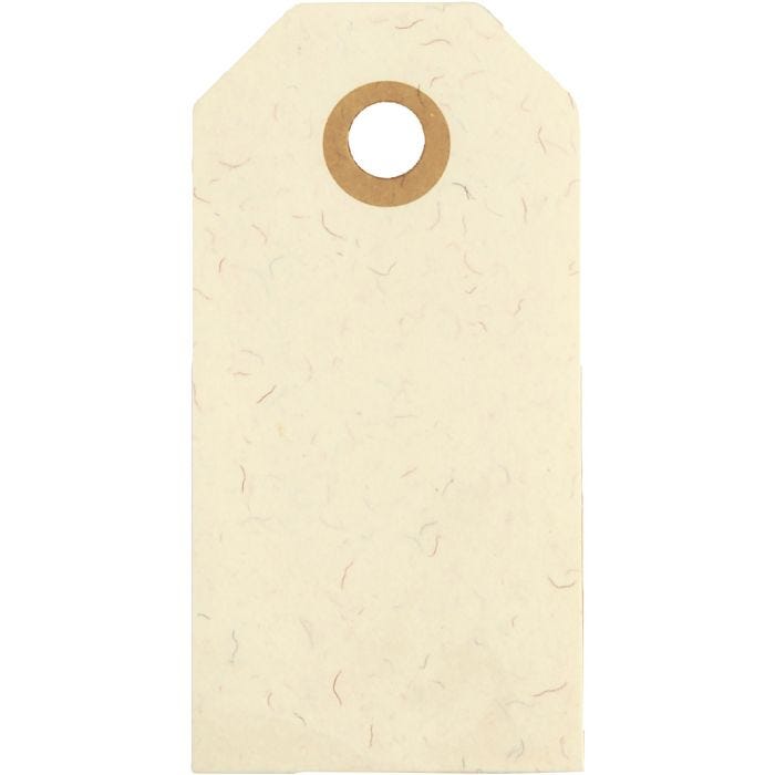 Étiquettes en carton, dim. 4x8 cm, 250 gr, crème, 20 pièces/ 1 Pq.