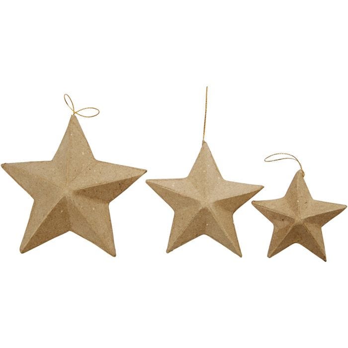 Étoiles, d 7,5+10+12,5 cm, 6 pièces/ 1 Pq.