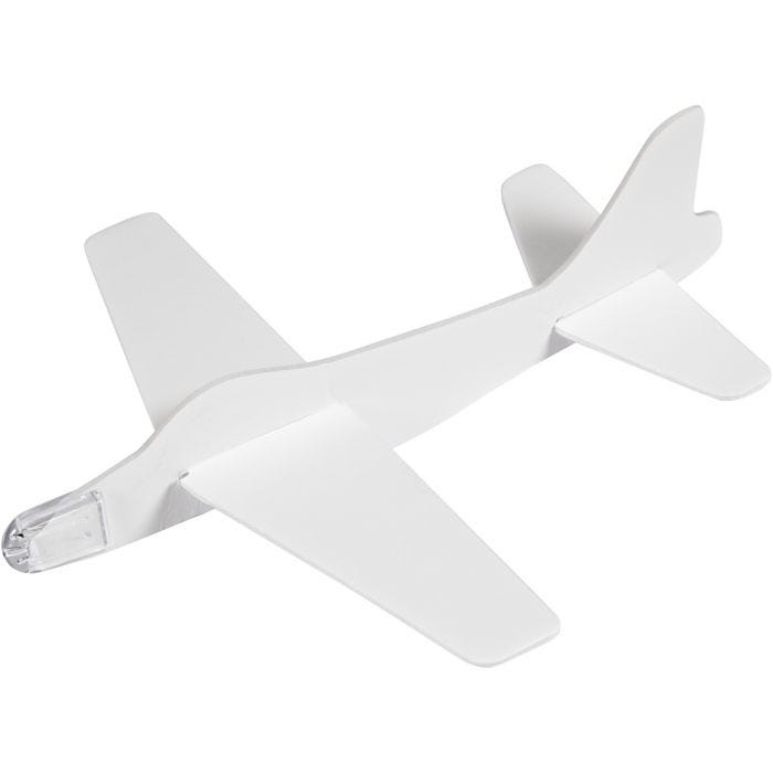 Vliegtuigen, L: 19 cm, B: 17,5 cm, wit, 2 stuk/ 1 doos