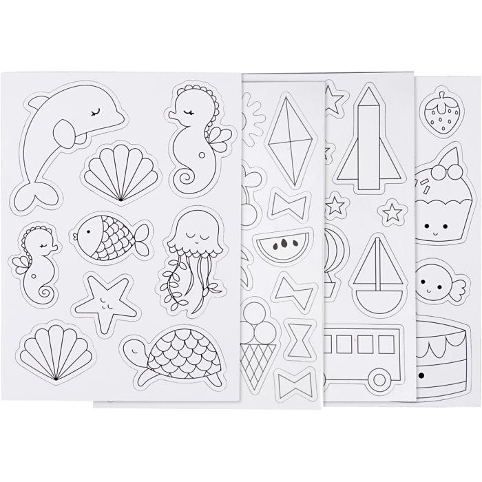 Aimants, feuille 14,85x21 cm, 8 flles/ 1 Pq.