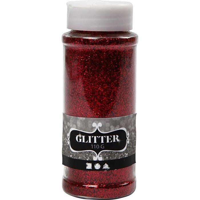 Paillettes, rouge, 110 gr/ 1 boîte