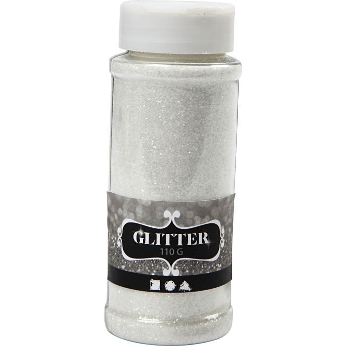 Glitter, wit, 110 gr/ 1 Doosje