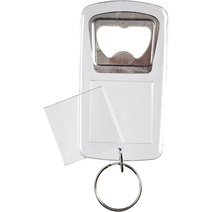 Porte-clés avec ouvre-bouteilles, dim. 8x4,5x0,5 cm, 5 pièces/ 1 Pq.
