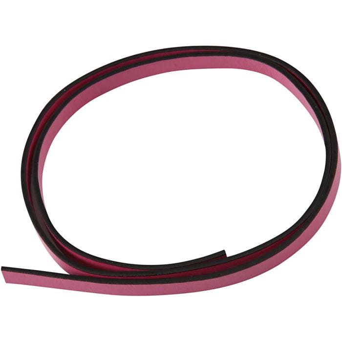 Ceinture Type Cuir, L : 10 mm, ép. 3 mm, rose, 1 m/ 1 Pq.
