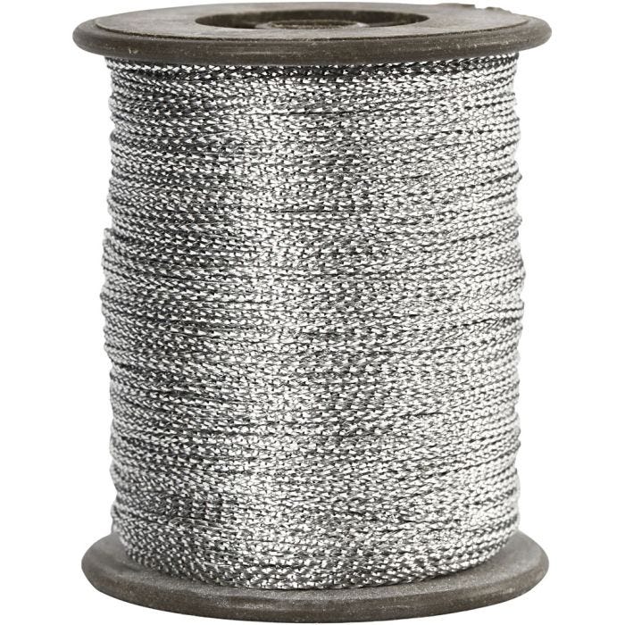 Fil, ép. 0,5 mm, argent, 100 m/ 1 rouleau