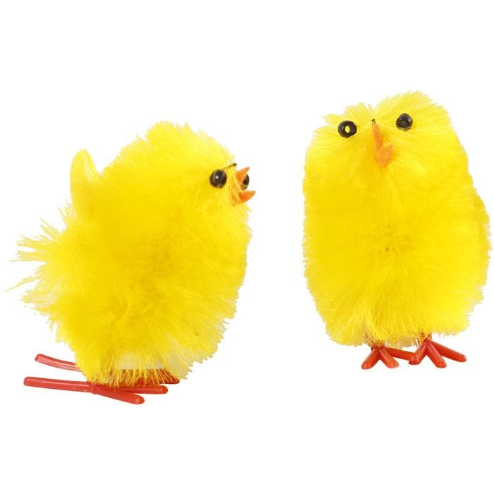 Poussins de Pâques, H : 30 mm, jaune, 12 pièces/ 1 Pq.