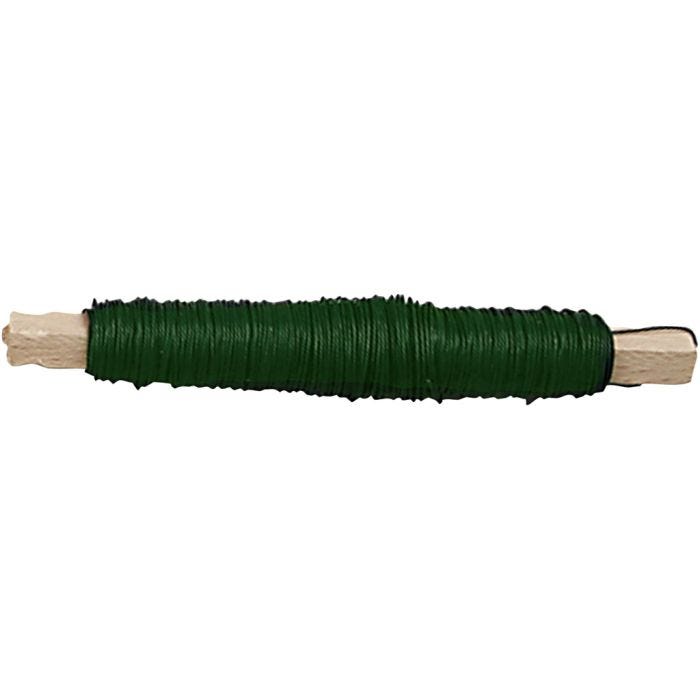 Fil pour fleur, ép. 0,5 mm, vert, 50 m/ 1 rouleau