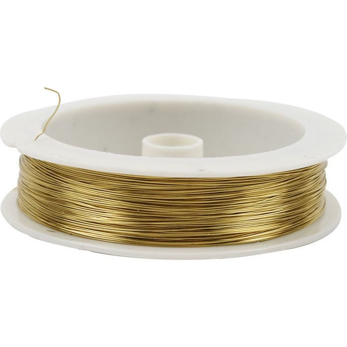 Fil de laiton, ép. 0,3 mm, 70 m/ 1 rouleau