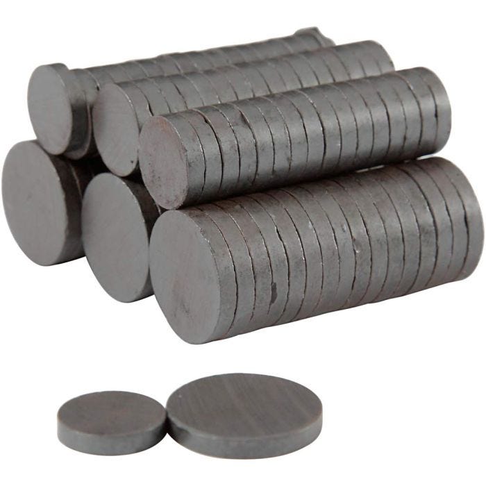 Aimants, d 14+20 mm, ép. 3 mm, 2x250 pièces/ 1 Pq.