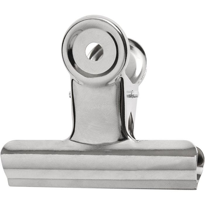 Pince métallique, L : 7,5 cm, argent, 6 pièces/ 1 Pq.